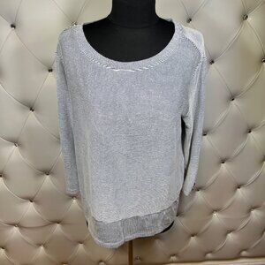 Christian Siriano Striped Blue And White Size M